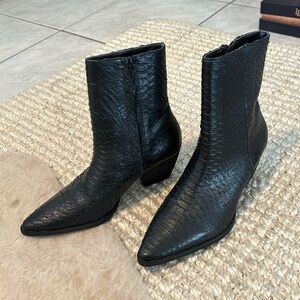 Matisse Black Reptile Caty Bootie